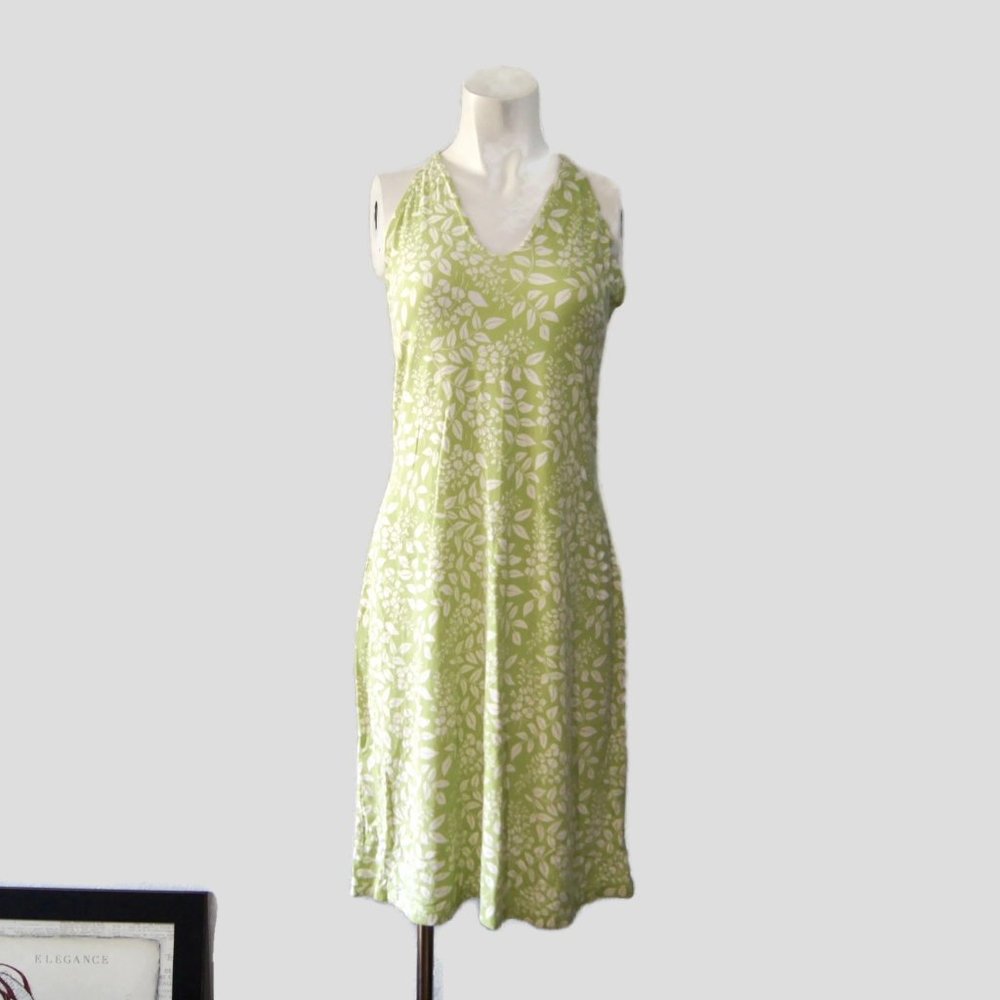 90s Esprit De Corp Vintage Floral Dress Criss Cross Back Summer Spring